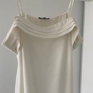 Off the shoulder white top